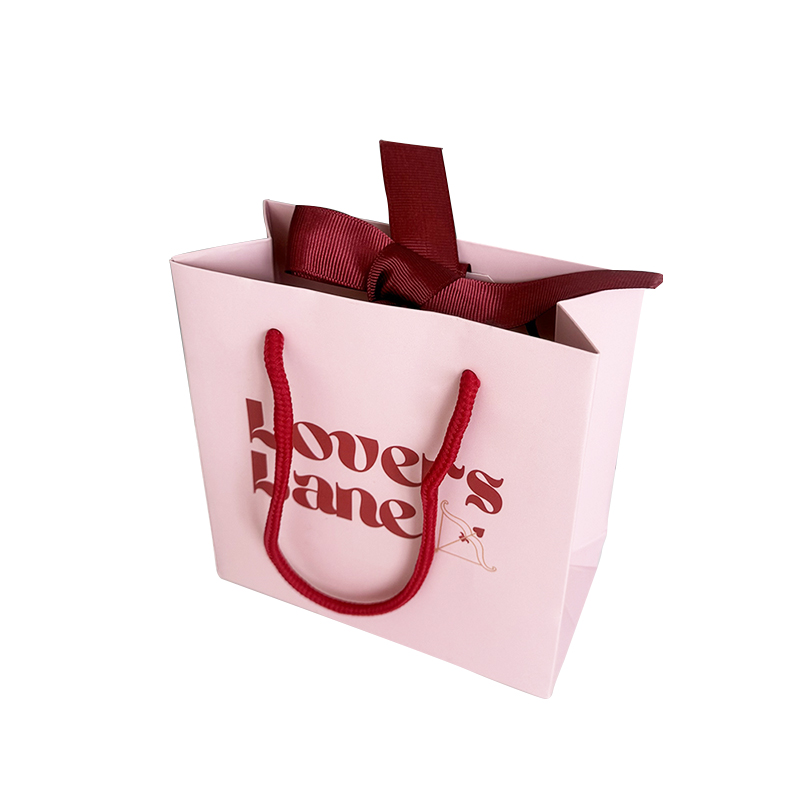 Pink gift paper bag